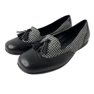 Comfortview Womens Aster Houndstooth Wingtip Slip On Dress Loafer Shoe Size 12 W